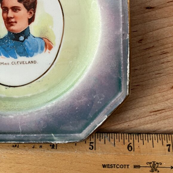 Mrs. Cleveland Portrait Plate, Walk’s Cash Store Bay City Michigan Advert - Picture 7 of 7